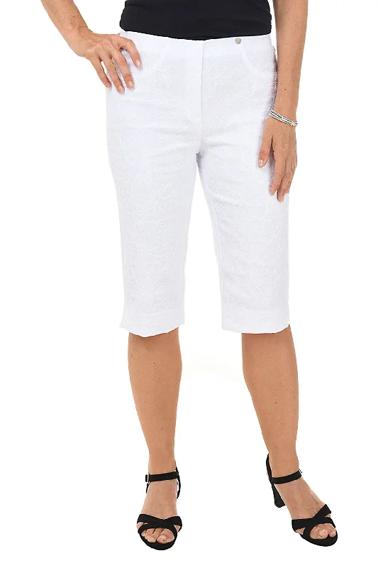 Amazing Prices You Can’t Resist!Floral Jacquard Pull-On Bermuda Short