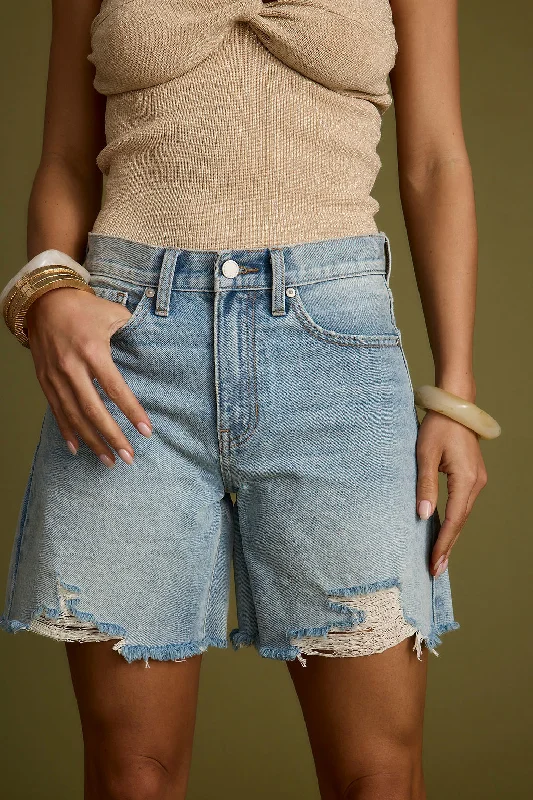 New Discounts Just Dropped!Nita Distressed Denim Shorts