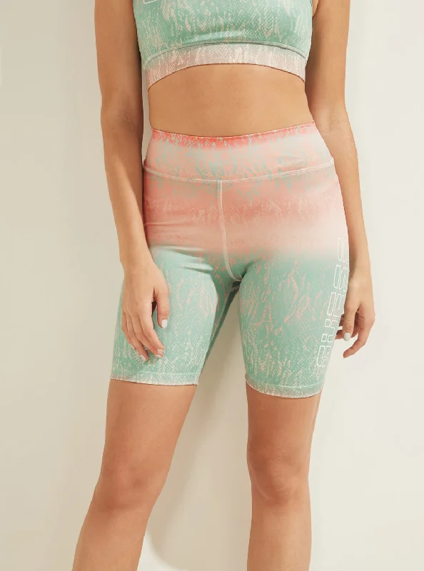 Massive Price Cuts!Eco Multi Python Corrine Active Biker Shorts