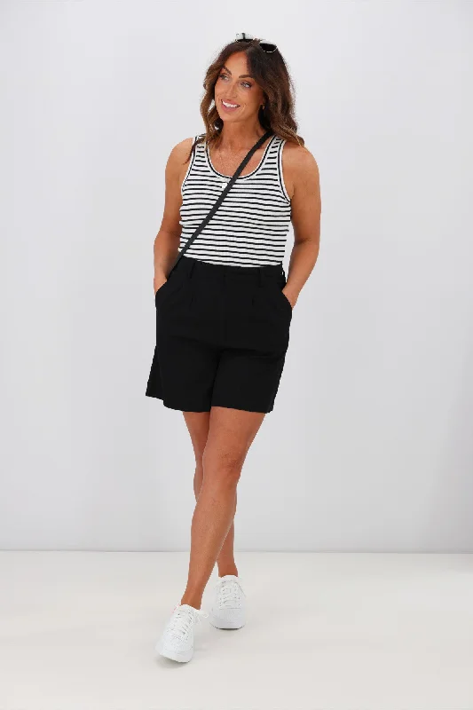 Time to Snag a Bargain!Shine On Label Davie Linen Shorts Black