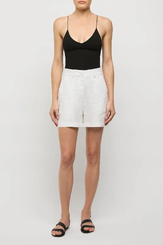 Limited-Time Price Drop!The Pinstitch Linen Shorts