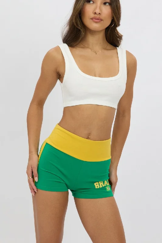 Crazy Discounts Inside!Green Booty Shorts