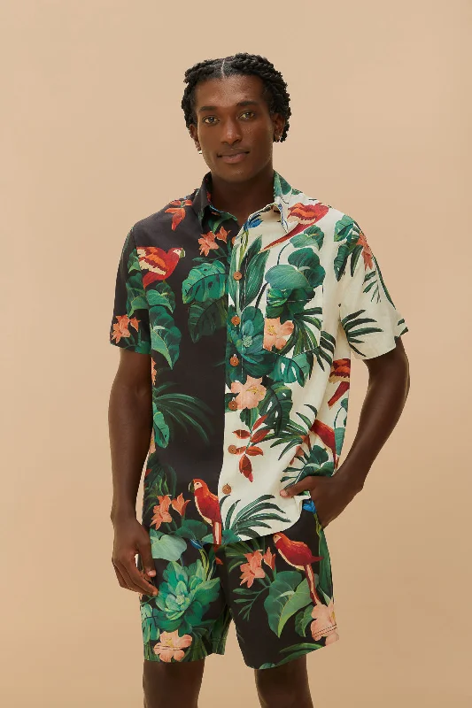 Upgrade for Less!Black Midnight Macaw Fiesta LENZING™ ECOVERO™ Euroflax™ Shorts