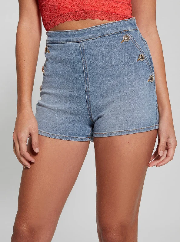 Your Shopping Wish, Our Discount Command!Blue High-Rise Janae Short
