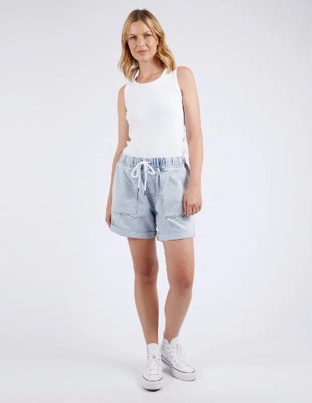 Massive Price Cuts!Elm Emma Relaxed Denim Short Light Blue Wash