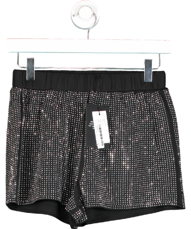 Flash Deals – Act Quickly!4th & Reckless Black Bexley Embellished Hotpant Shorts UK 8