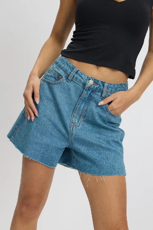Unbeatable Prices!Denim Relaxed Short Longline