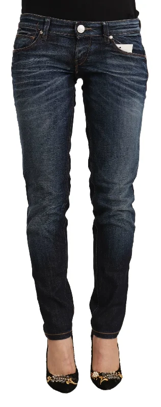 Get the Best for Less!Acht  Washed Cotton Low Waist Skinny  Women's Jeans