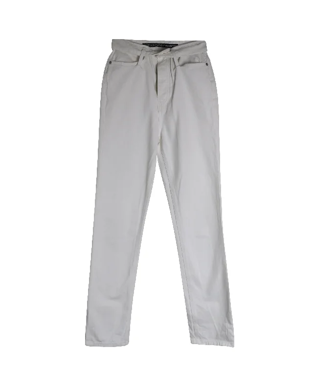 Limited-Time Price Drop!Alexander Wang Boyfriend Jeans in White Cotton