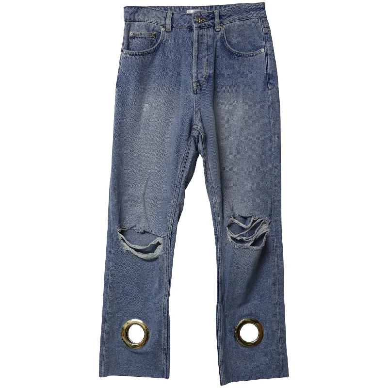 Hurry! While Supplies Last!Anine Bing Giovanna Cropped Jeans in Blue Cotton
