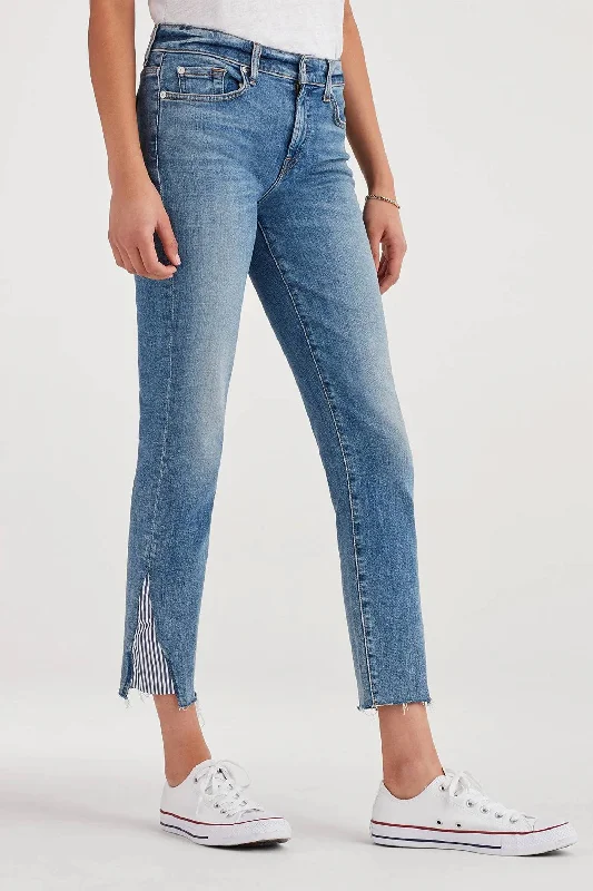 Get Ready to Save!Ankle Skinny Stripe Kick Jean In Sloan Vintage