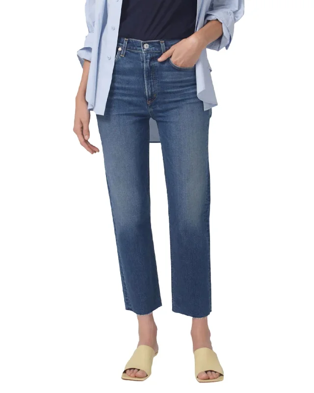 Your Wallet Will Thank You!Daphne Crop High Rise Stovepipe Jeans In Concord