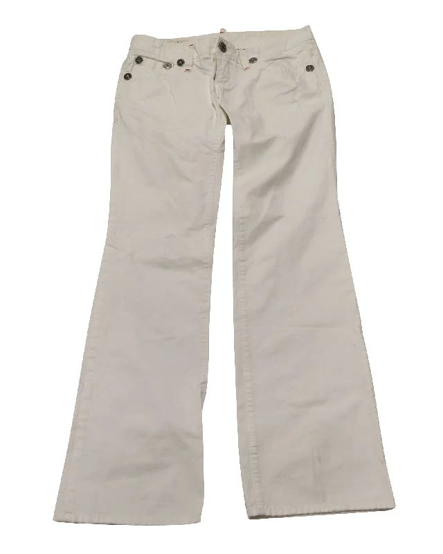 The Best Deals Won’t Wait!Dsquared2 Flared Jeans in White Denim