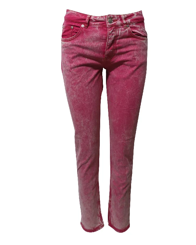 The Best Offers Are Here!Ganni Washed Jeans in Pink Cotton