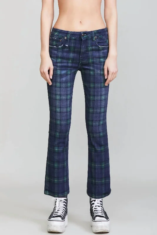 Your Shopping Spree Starts Here!Kick Fit Jeans In Tartan