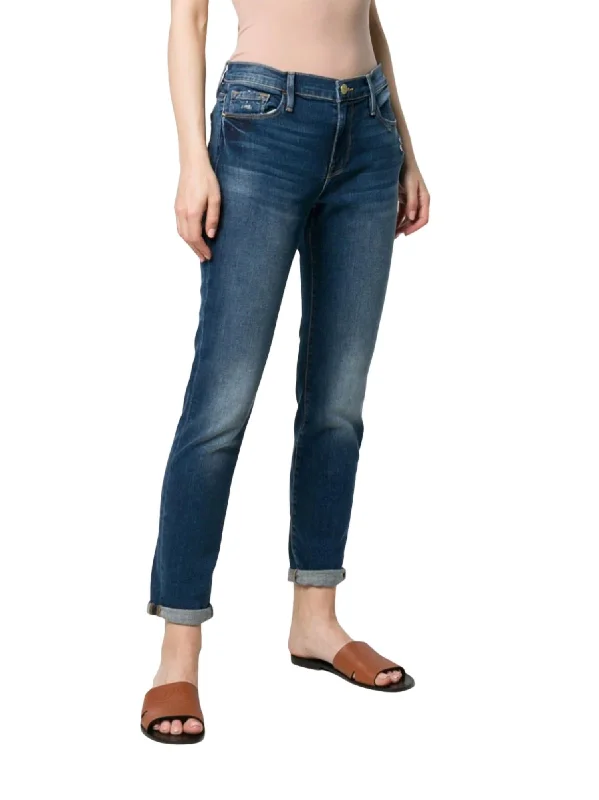 Score Huge Discounts Today!Le Garcon Rolled Raw After Jeans In Azur