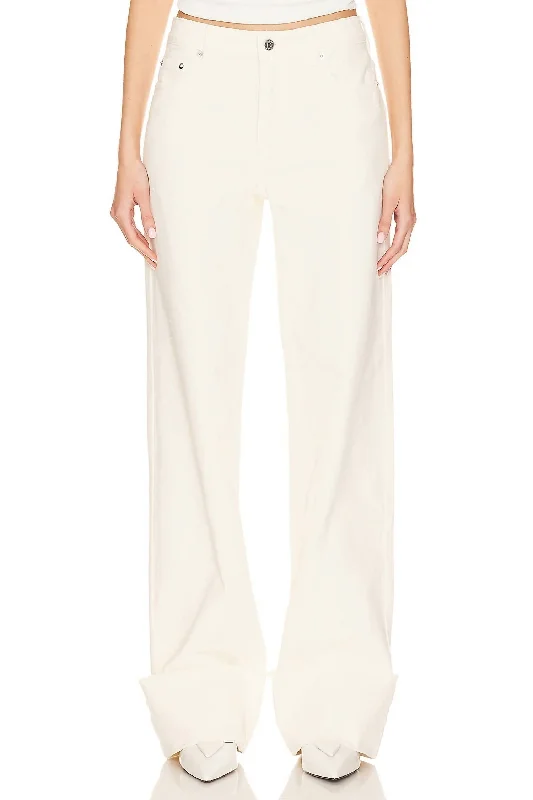 Time to Save Big!Margot Mid Rise Slouchy Boyfriend Cuffed Jean In Ecru