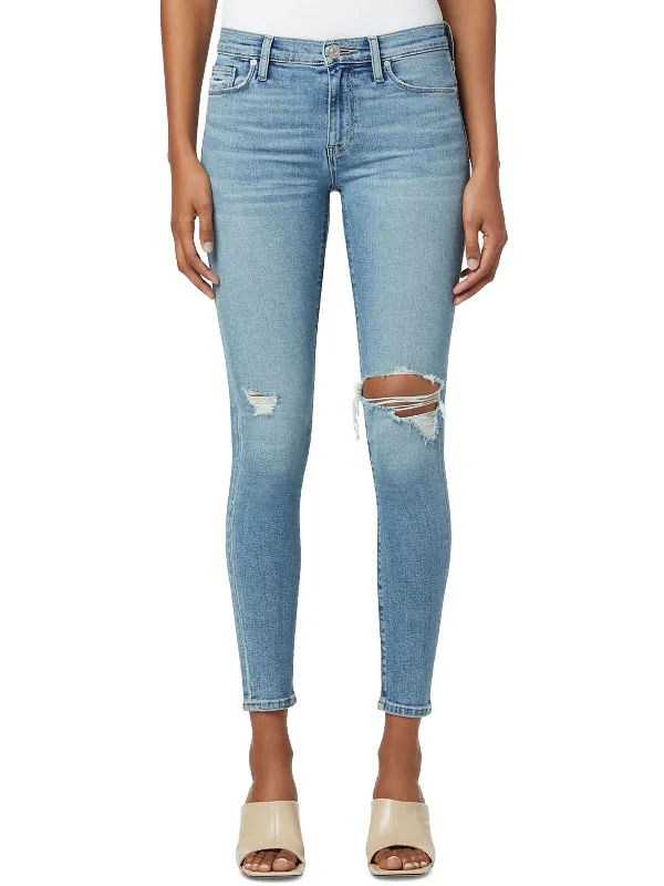 Limited Time Offer!Nico Womens Super Skinny Distressed Skinny Jeans