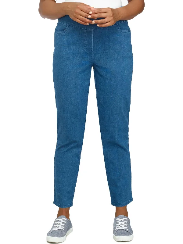 Shop the Hottest Deals!Petites Womens High Rise Medium Wash Skinny Jeans