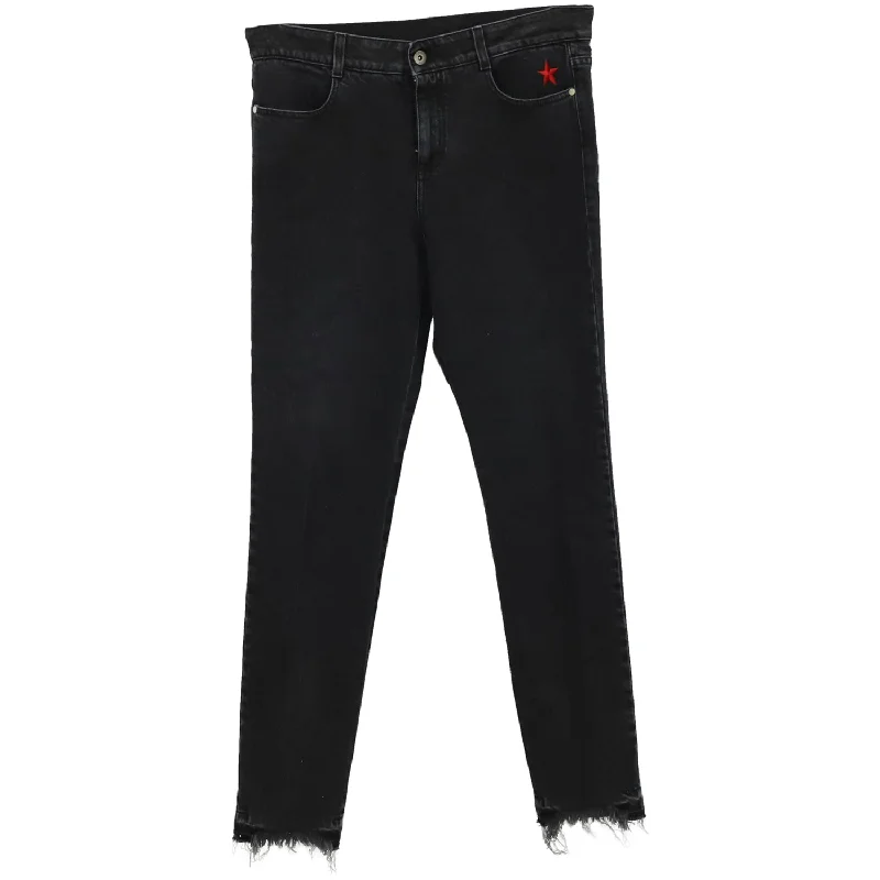The Best Sale of the Year!Stella McCartney Raw Hem Jeans in Black Cotton Denim