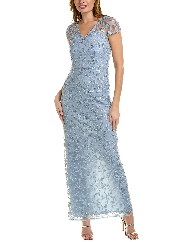 Your Shopping Spree Starts Here!Adrianna Papell Embroidered Gown