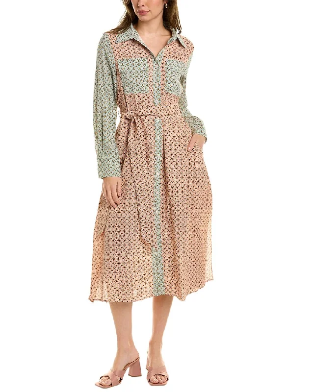 Your Dream Deal is Here!Gracia Contrast Print Shirtdress