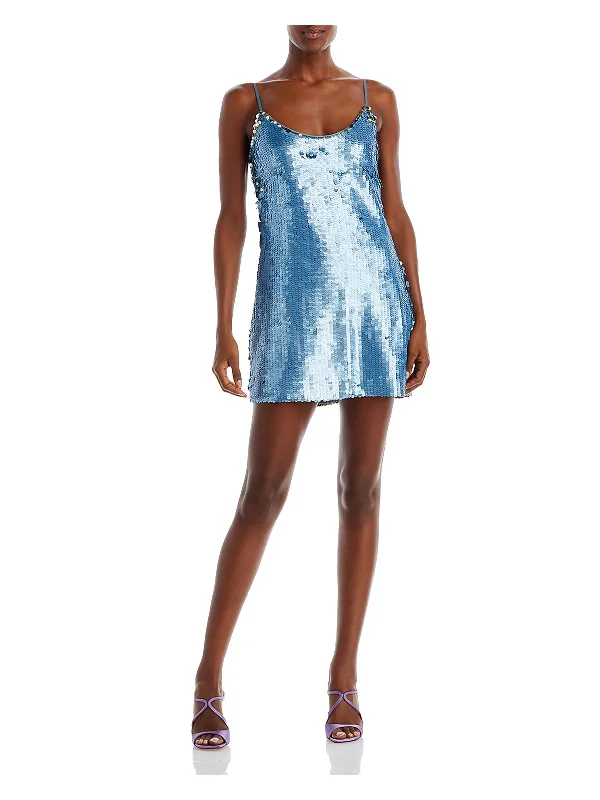 Seasonal Sale – Shop Now!Kiana Womens Pailettes Mini Cocktail And Party Dress