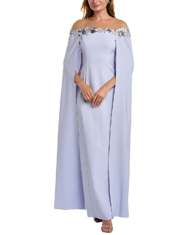 The Sale You’ve Been Waiting For!Marchesa Notte Tulle Illusion Cape Gown