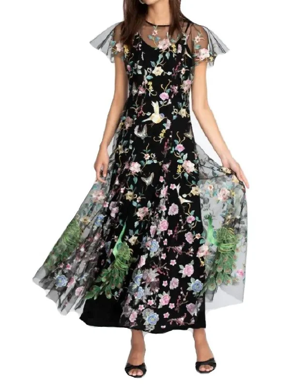 Biggest Sale of the Season!Peacock Mesh Dress in Multi