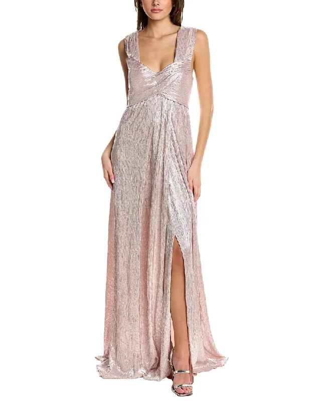 More Discounts, More Joy!Rene Ruiz Crinkled Metallic Gown