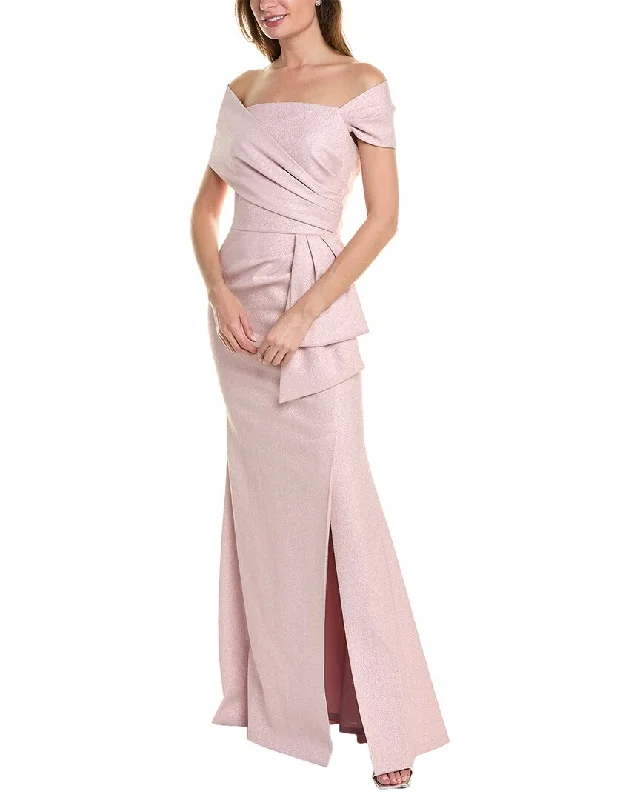 Get the Best for Less!Teri Jon by Rickie Freeman Metallic Jacquard Gown