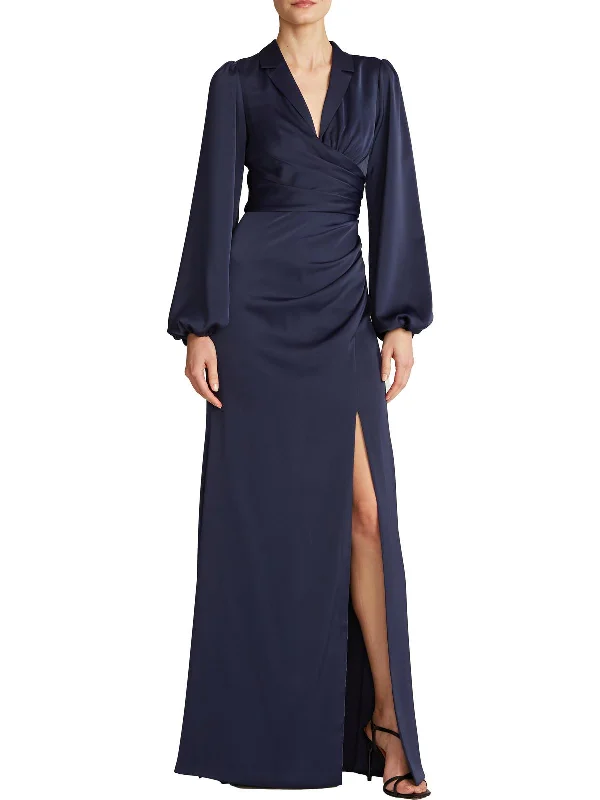 Time to Save Big!Womens Bishop Sleeve Maxi Evening Dress