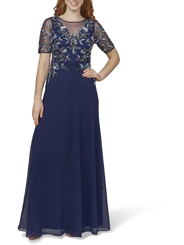 Time to Snag a Bargain!Womens Chiffon Embellished Evening Dress