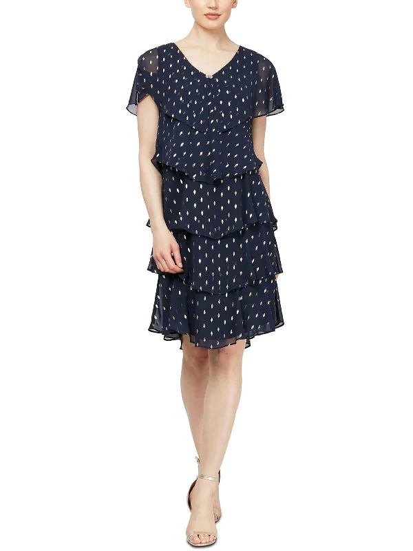 Enjoy Huge Discounts Now!Womens Chiffon Polka Dot Cocktail and Party Dress