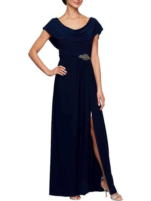 Shop Smart, Save Big!Womens Crowlneck Embellished Evening Dress