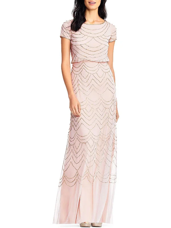 Find Your Perfect Deal Today!Womens Embellished Blouson Evening Dress