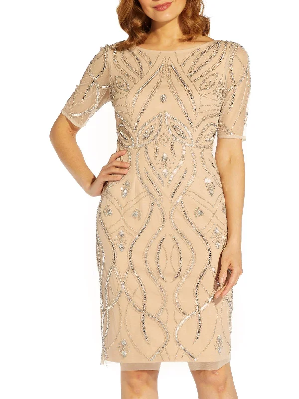 Get the Best for Less!Womens Embellished Sheath Cocktail and Party Dress