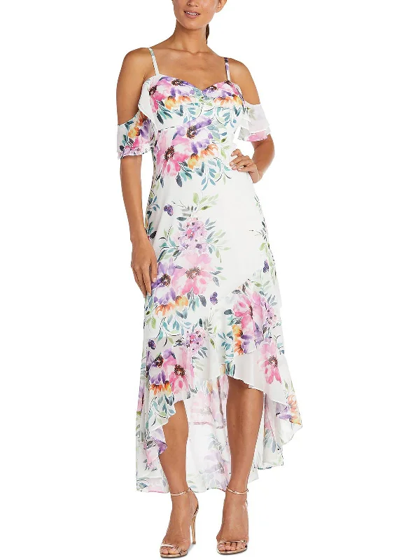 Find the Best Deals Here!Womens Floral Hi-Low Evening Dress