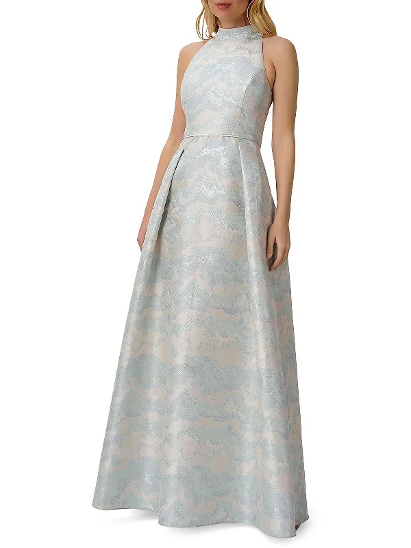 Best Offers of the Month!Womens Metallic High-b Halter Dress