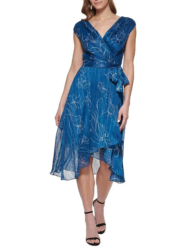 Special Offer – Act Fast!Womens Metallic Knee Wrap Dress