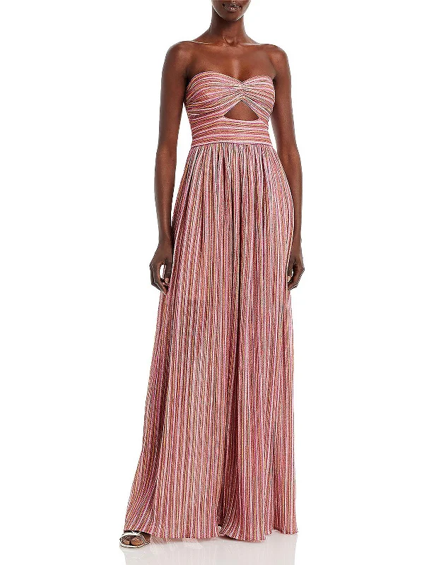 Get It Before It’s Gone!Womens Metallic Maxi Fit & Flare Dress