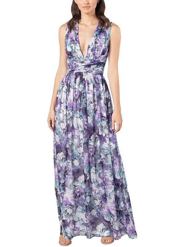 Your Discount is Waiting!Womens Pleated Maxi Evening Dress