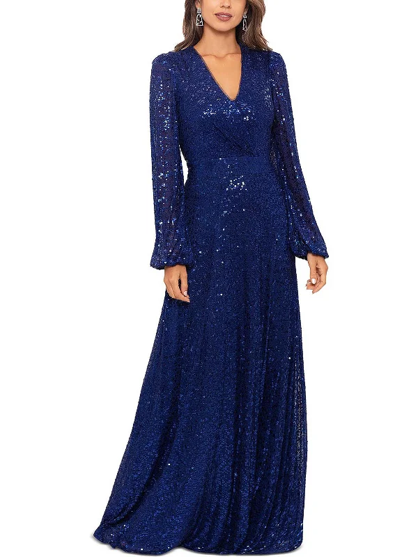 Save More When You Shop More!Womens Sequined Maxi Evening Dress