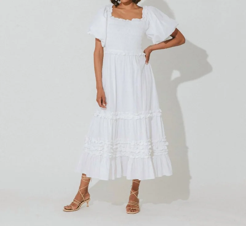 Save Up to 50% Off!Cherith Midi Dress In White