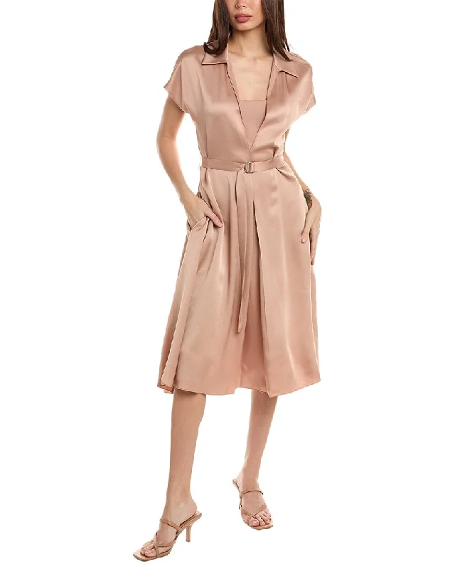 Every Deal is a Steal!Piazza Sempione Satin Crepe Midi Dress