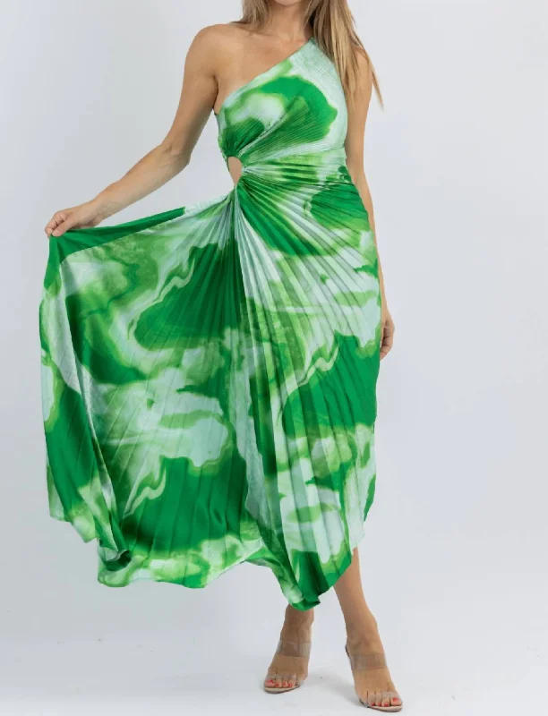 Special Discounts Inside!Surf Club Midi Dress In Green
