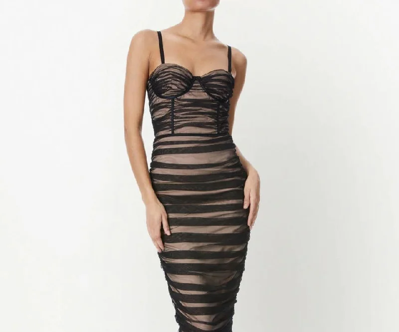 Grab Yours Before It’s Too Late!Alice + Olivia Damia Ruched Bustier Midi Dress -Black Grab Yours Before It’s Too Late!Alice + Olivia Damia Ruched Bustier Midi Dress -Black