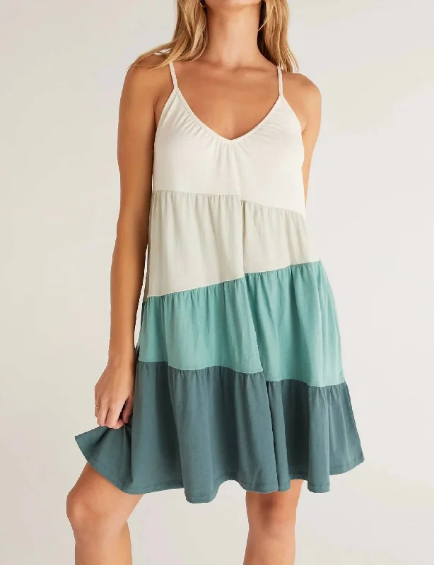 Buy More, Pay Less!Amalfi Colorblock Mini Dress In Matcha