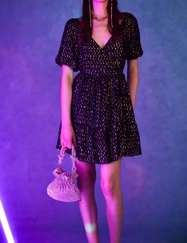 Don’t Wait – Shop Today!Ana Mini Dress In Black Multi Lurex