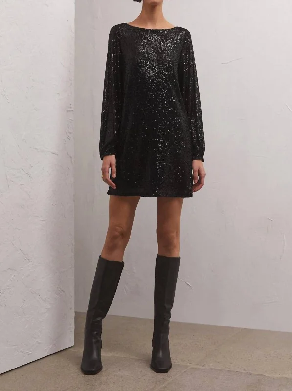 Hurry! While Supplies Last!Andromeda Sequin Mini Dress In Black